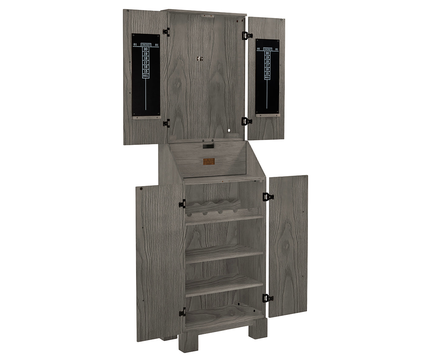 Alta Charcoal Standup Dartboard Cabinet