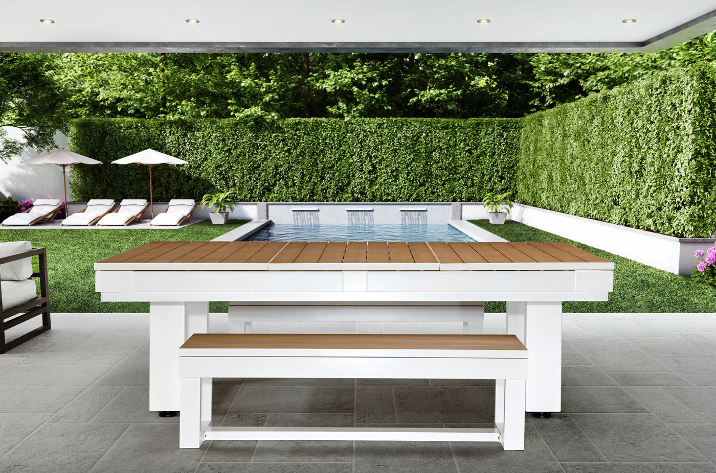 Lanai Outdoor Pool Table Set