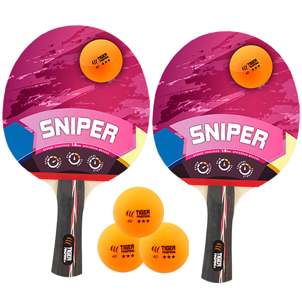 Tiger Sniper Paddle & Ball Set
